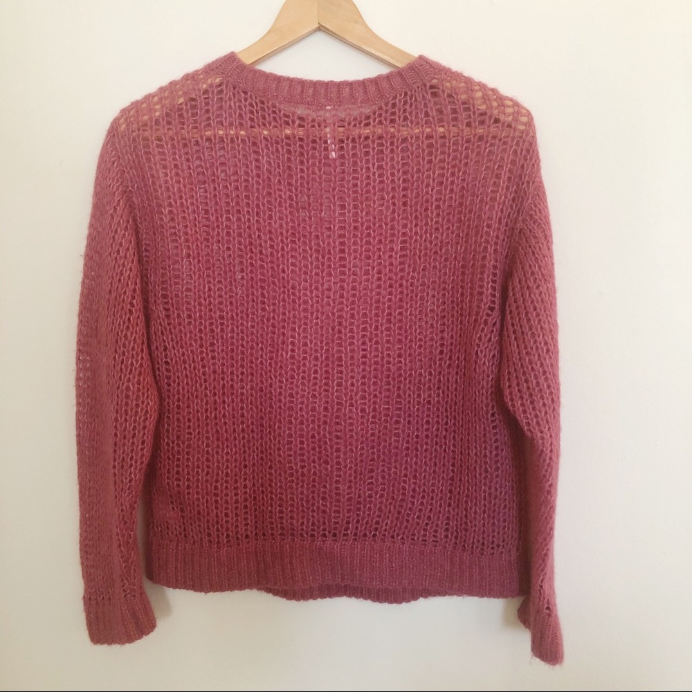 Free People Light And Lofty Open Weave Sweater Xs - image 2